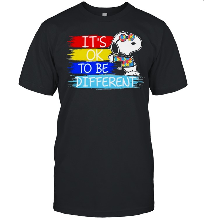 Its Ok To Be Different Snoopy Autism Awareness shirt