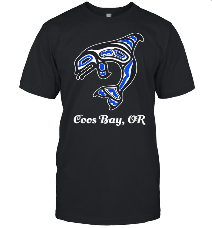 Blue Native American Coos Bay OR Tribal Orca Killer Whale shirt