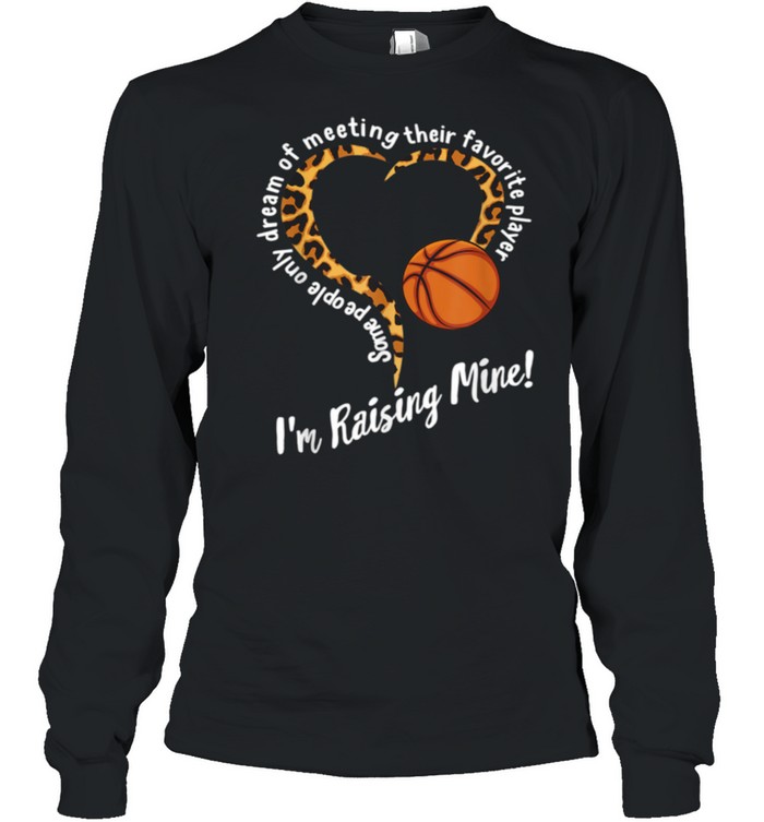 Gift for mom mother dayBasketball MomLeopard shirt Long Sleeved T-shirt