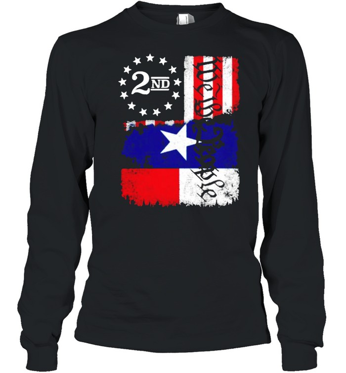 Texas Blended 2A Flag shirt Long Sleeved T-shirt