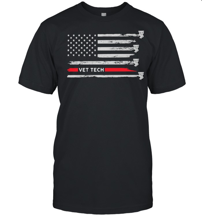 Vet Tech American Flag Shirt