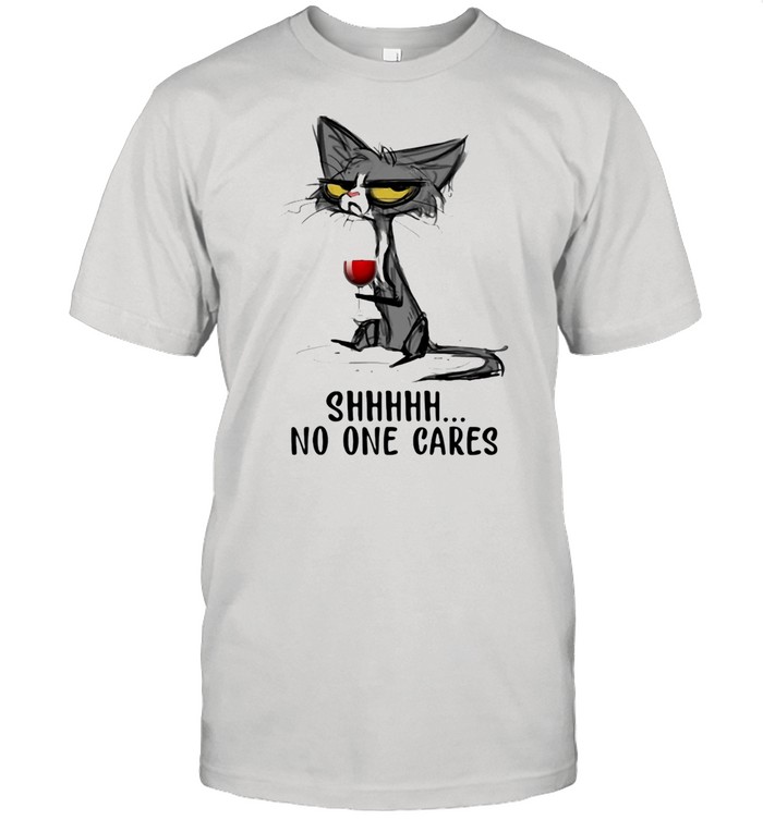 Shhhhh No One Cares Cat And Wine  Classic Men's T-shirt