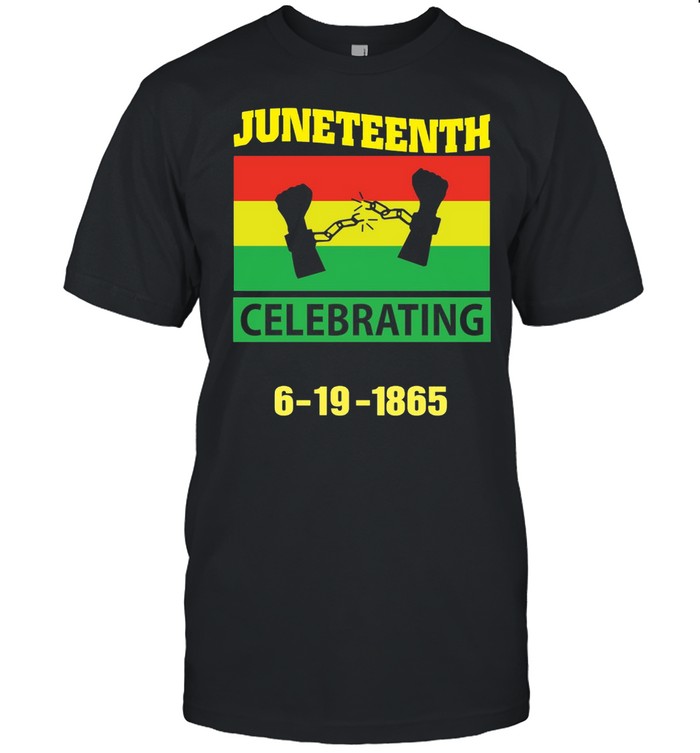 Juneteenth Celebrating Black Freedom 1865 Flag T-shirt Classic Men's T-shirt