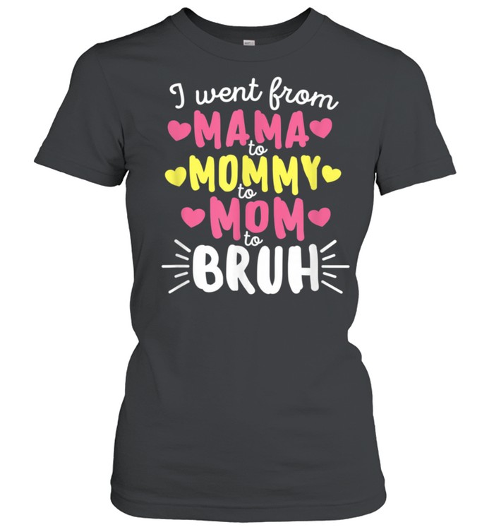 I Went From Mama to Mommy to Mom to Bruh Mother's Day shirt Classic Women's T-shirt