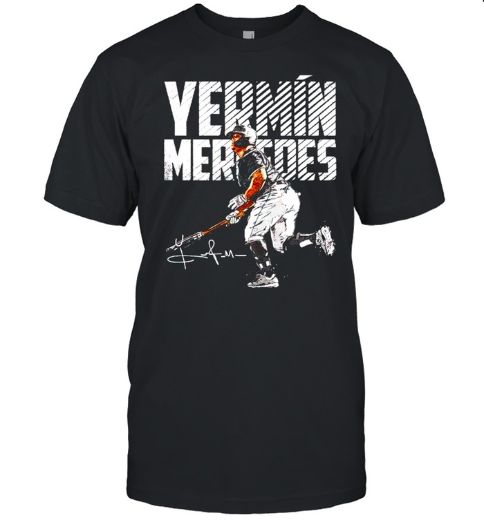 Chicago Baseball Yermin Mercedes Bold signature shirt