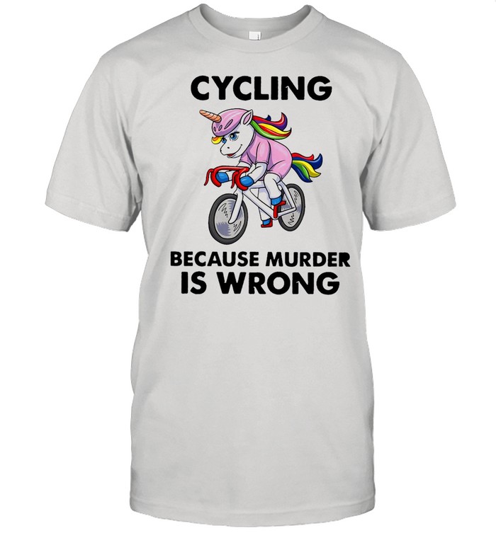 Unicorn Cycling Because Murder Is Wrong Vintage T-shirt