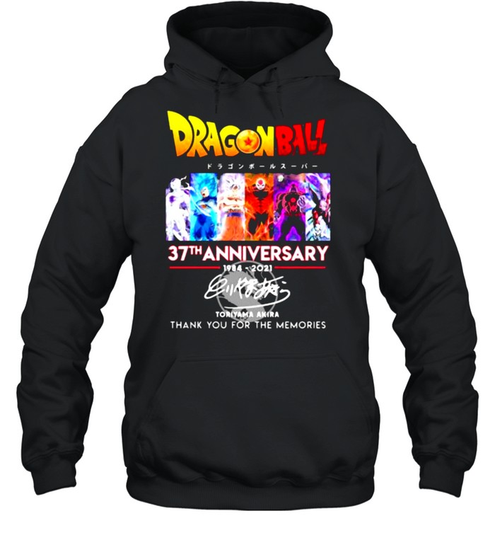 Dragon Ball 37th Anniversary 1984 2021 Toriyama Akira Thank You For The Memories Signature  Unisex Hoodie