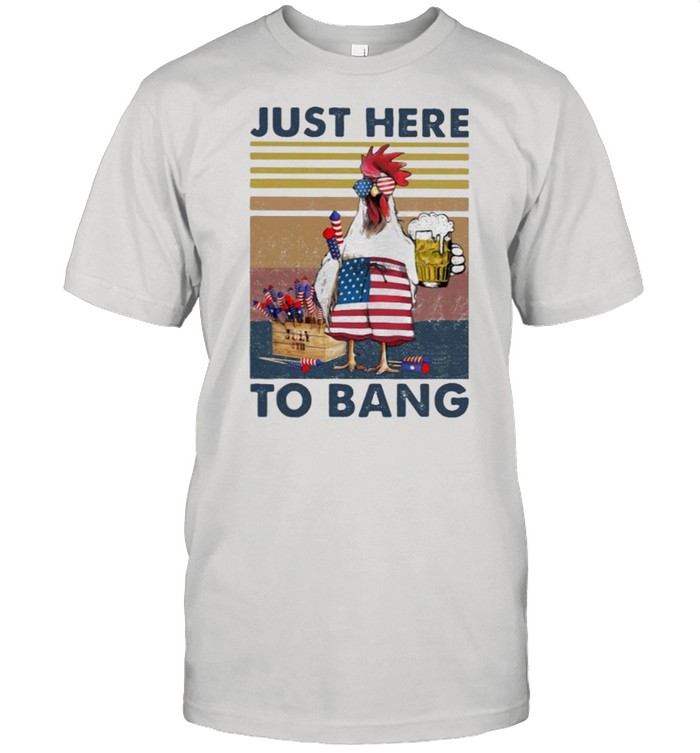 Just here to band rooter beer firework 4th of July independence vintage shirt Classic Men's T-shirt