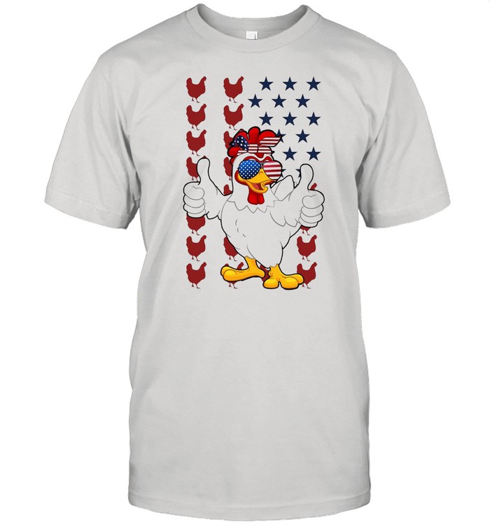 American Flag Chicken Independence day Farmer T-shirt Classic Men's T-shirt