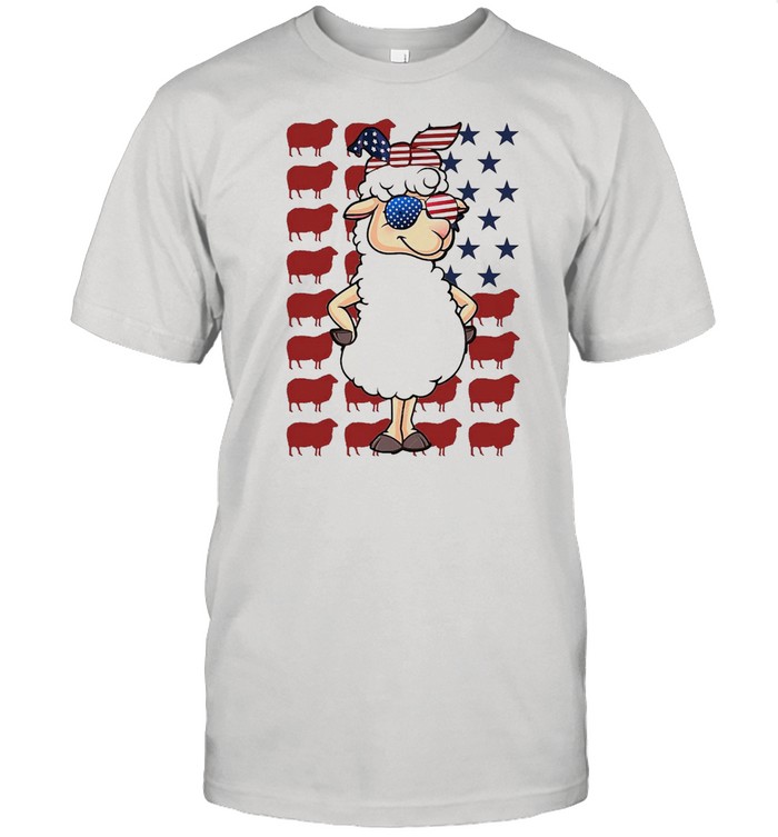 American Flag Sheep Independence day Farmer T-shirt Classic Men's T-shirt