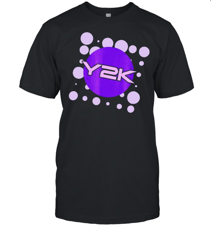 Y2k Retro Purple Bubble Aesthetic T-shirt