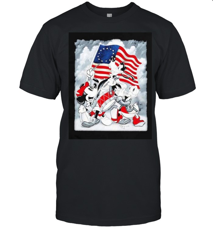 Disney mickey american flag 4th of july independence shirt Classic Men's T-shirt