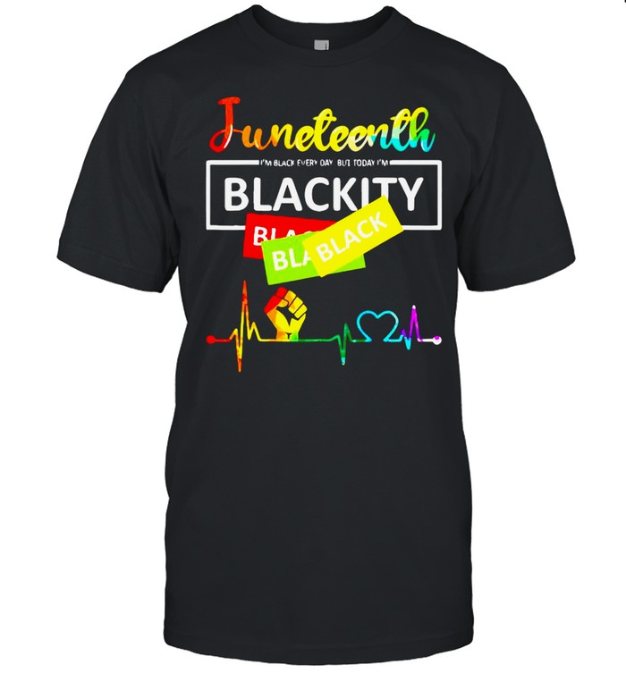 Juneteenth Blackity Heartbeat Black History African America T-shirt