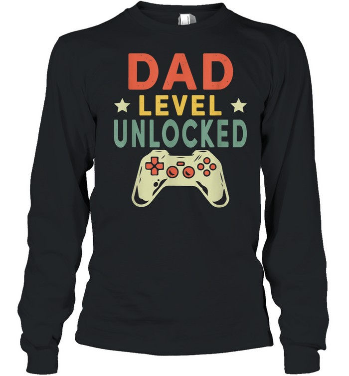 Dad Level Unlocked Est. 2021 New Dad Pregnancy Announcement shirt Long Sleeved T-shirt