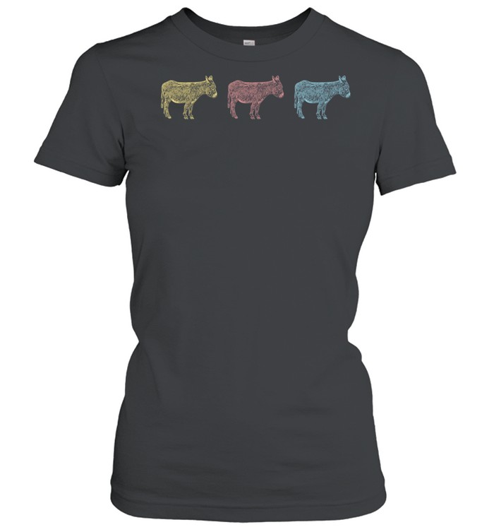 Drei Retro Esel Zwergesel Eselchen mit Wuschelfell shirt Classic Women's T-shirt