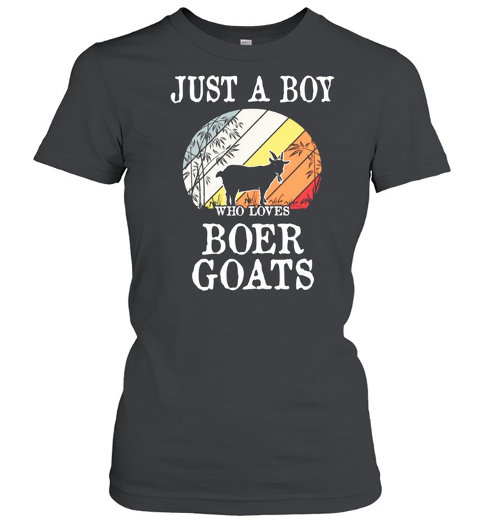 Just A Boy Who Loves Boer Goats shirt Classic Women's T-shirt