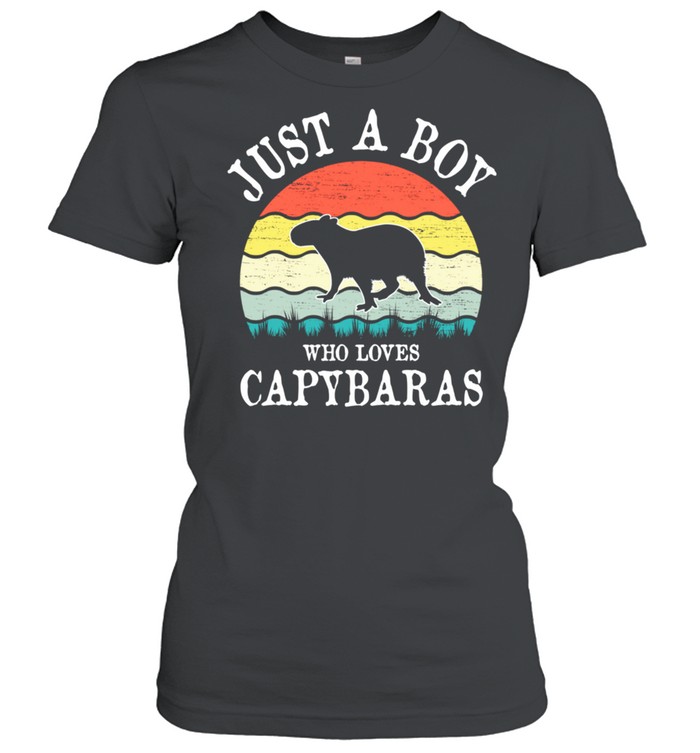 Just A Boy Who Loves Capybaras shirt Classic Women's T-shirt