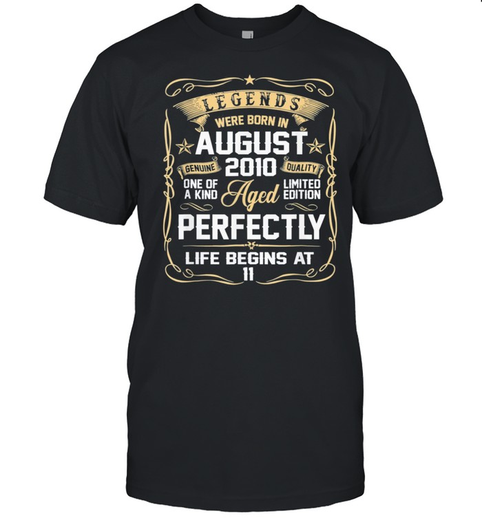 Legends Were Born In August 2010 11Th Birthday Us 2021 shirt Classic Men's T-shirt