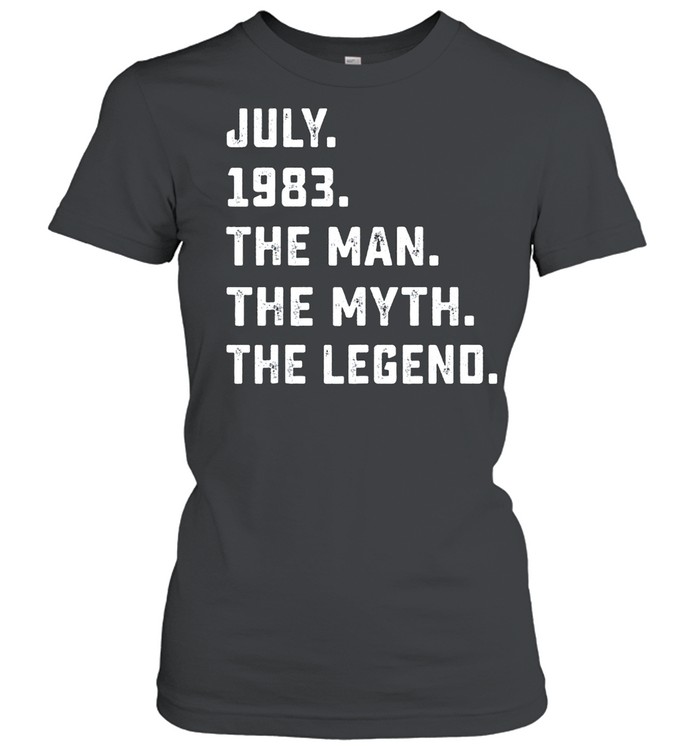 Man Myth Legend July 1983 38th Birthday 38 Years Old shirt Classic Women's T-shirt
