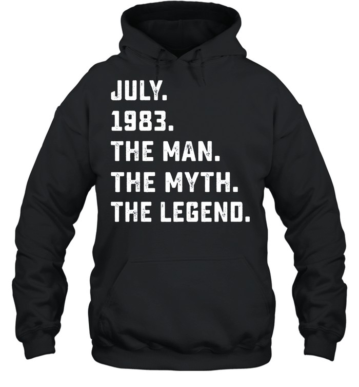 Man Myth Legend July 1983 38th Birthday 38 Years Old shirt Unisex Hoodie