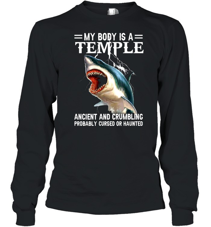 My Body Is A Temple Ancient And Crumbling Probably Cursed Or Haunted shirt Long Sleeved T-shirt