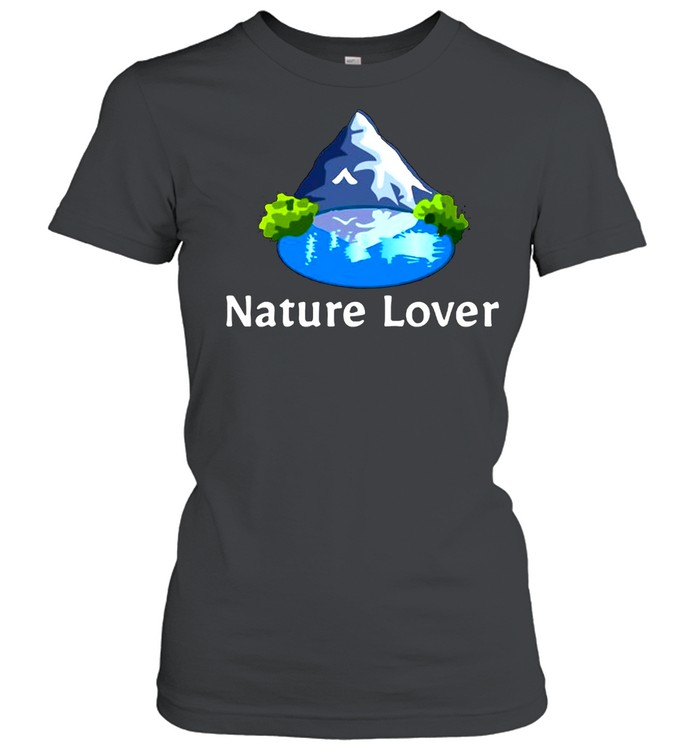 Nature Lover Mountain Lake Trees Hippie Environment T-shirt Classic Women's T-shirt