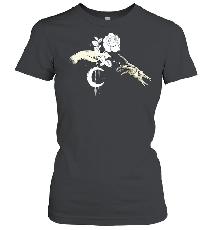 Okkult Michelangelo Moon Rose Hexe Kunst Occult Hand Gothic shirt Classic Women's T-shirt