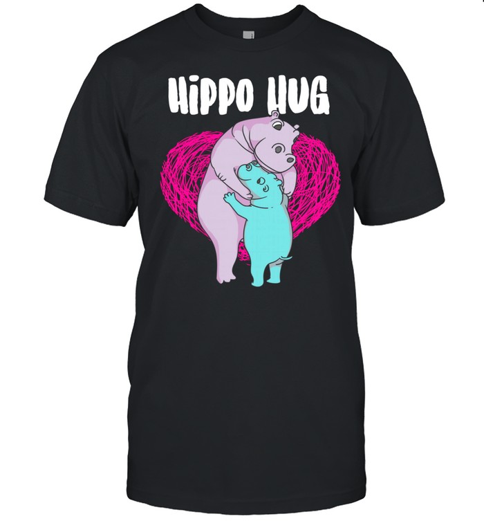 Hippo Hug Baby Mommy Hugging Animal shirt Classic Men's T-shirt