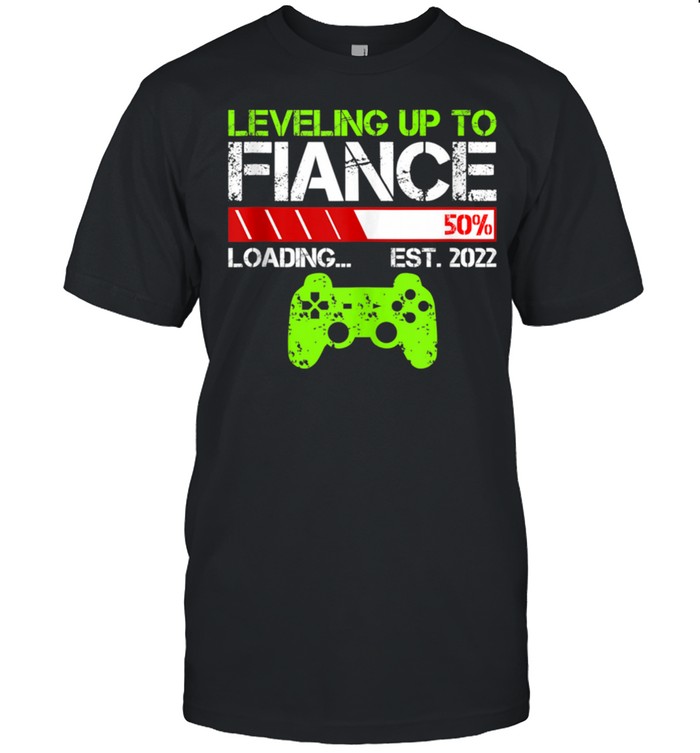 Mens Leveling Up To Fiance Est 2022 Vintage Design Fiance shirt Classic Men's T-shirt
