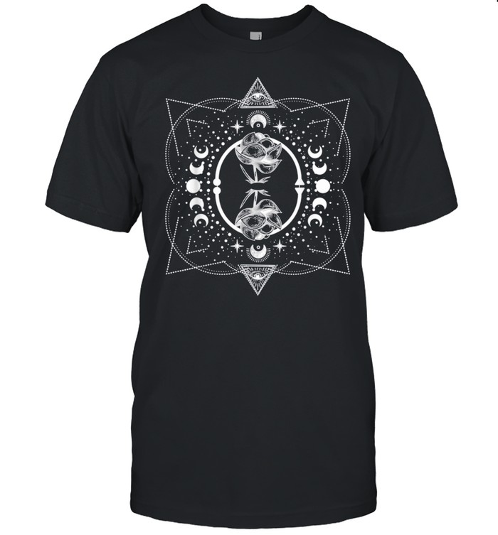 Moon Lunar Star Sacred Geometry Pagan Wicca Occult shirt Classic Men's T-shirt