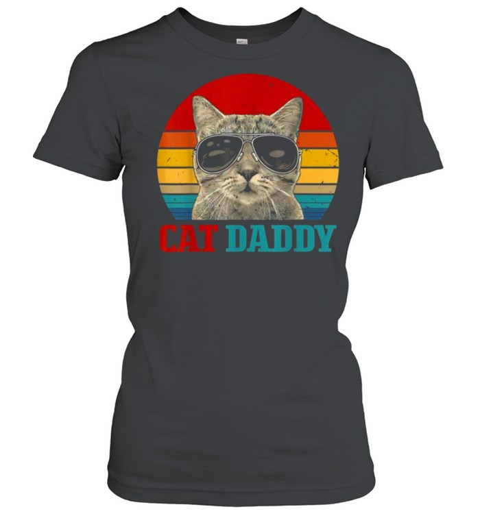 Cat Daddy Cat Father Husband Vintage T- Classic Women's T-shirt