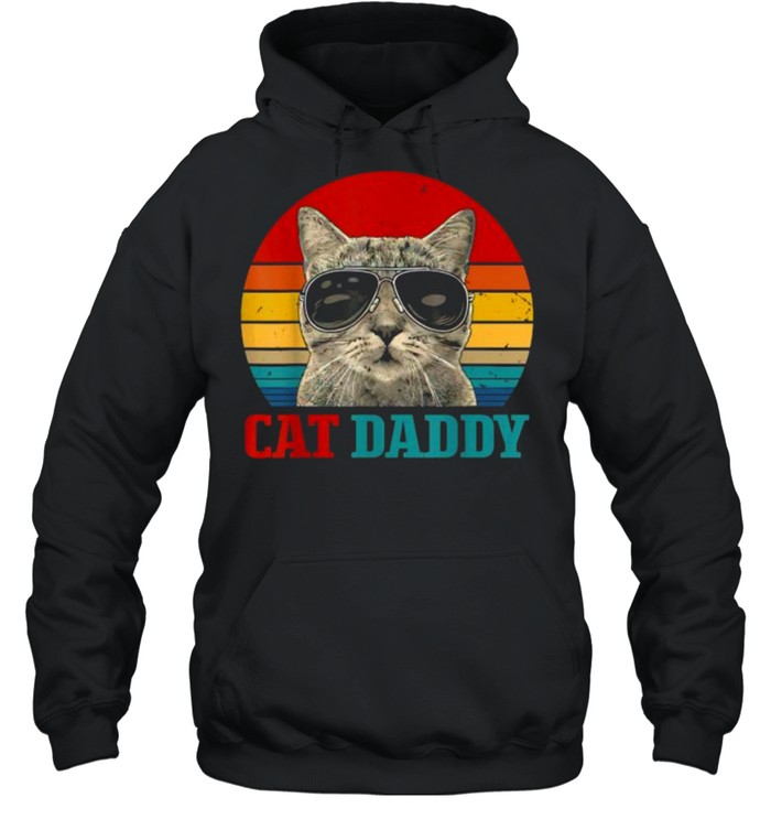 Cat Daddy Cat Father Husband Vintage T- Unisex Hoodie