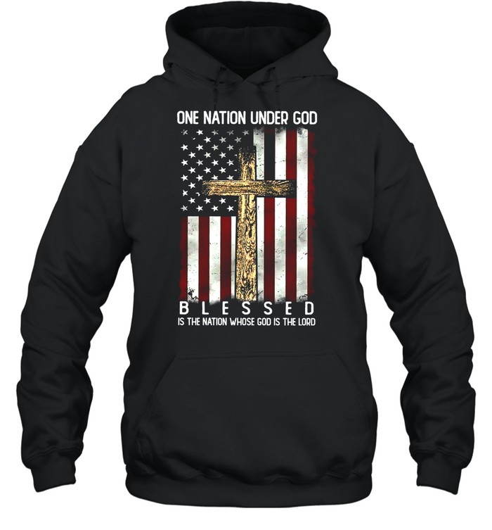 One nation under god blessed the nation whose is the lord shirt Unisex Hoodie