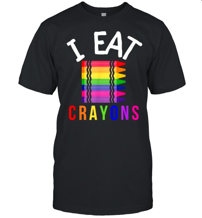 Top i Eat Crayons Coloring Drawing For Artists T-Shirt