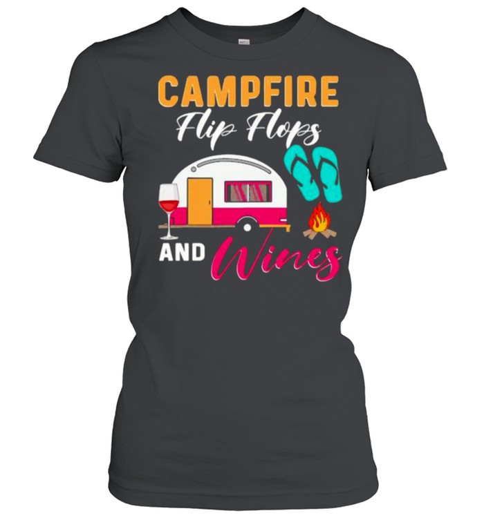 campfire flip flops and wines shirt Classic Women's T-shirt