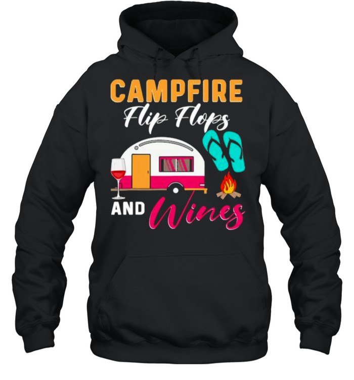 campfire flip flops and wines shirt Unisex Hoodie