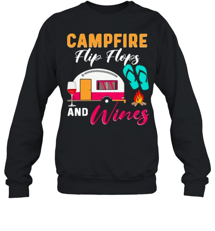 campfire flip flops and wines shirt Unisex Sweatshirt