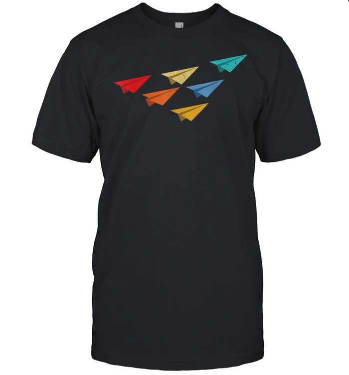 Cool Vintage Artwork Paperplanes Papercraft Origamis shirt