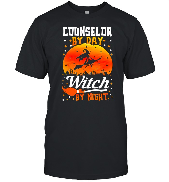 Counselor by day witch by night Halloween shirt