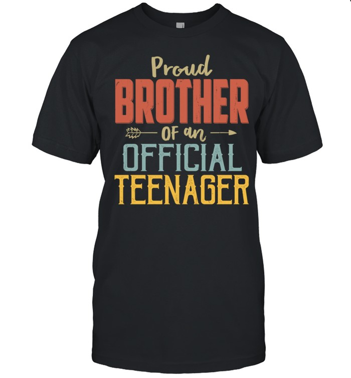 Proud Brother Of Officialnager 13Th Birthday 13 Yrs Old shirt