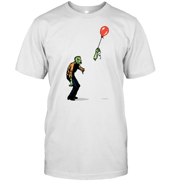 Zombie amputated hand holding balloon shirt