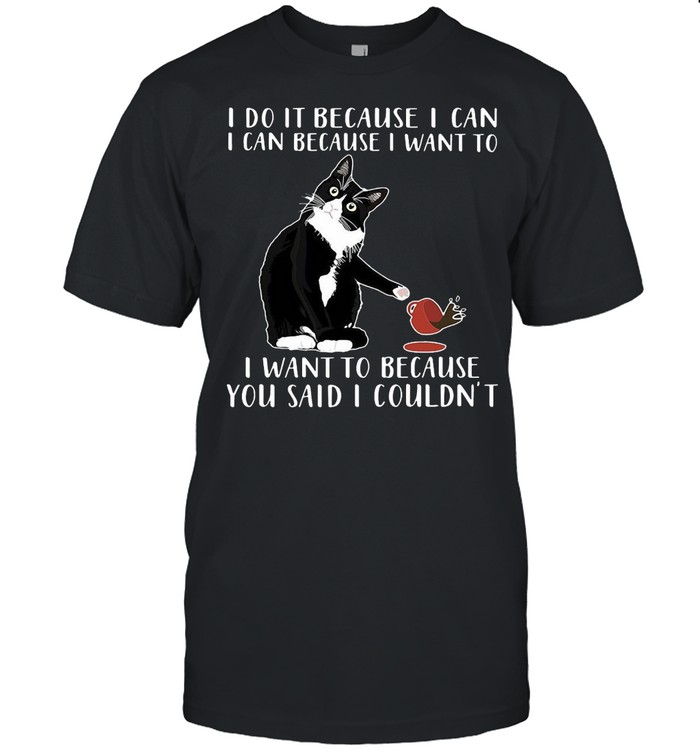 Cat I Do It Because I Can I Can Because I Want To I Want To Because You Said I Couldn’t T-shirt