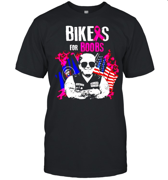 Breast Cancer Trump bikes for boobs shirt