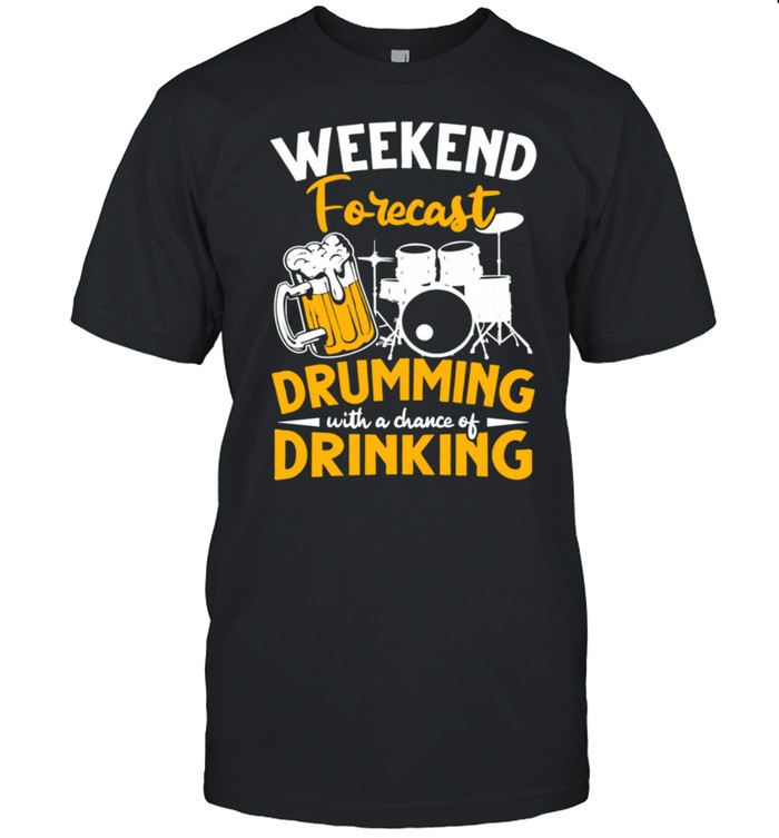 Drumming Born To Play Drums Rock Music Drummer & Beer Shirt