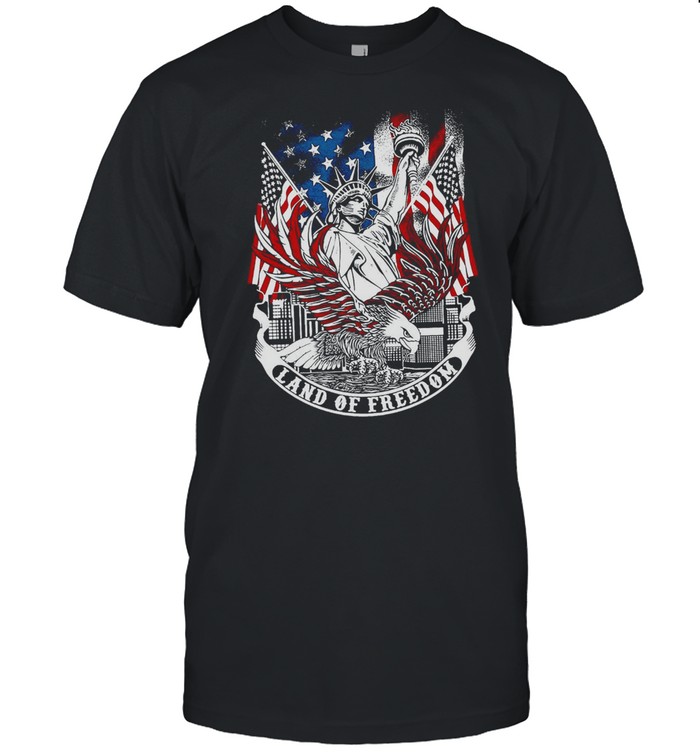 Liberty Eagle American Flag Land Of Freedom T-shirt
