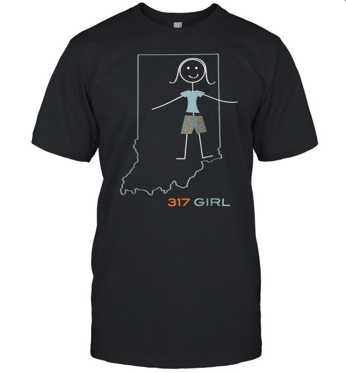 317 Area Code, IN Girls Indiana Souvenir shirt