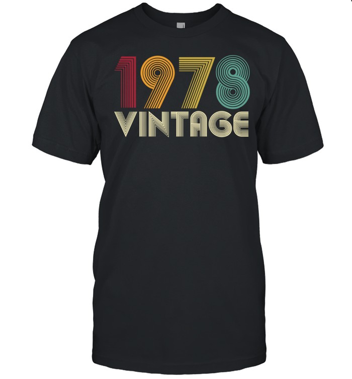 43th Birthday 43 Years Old Retro Vintage 1978 shirt
