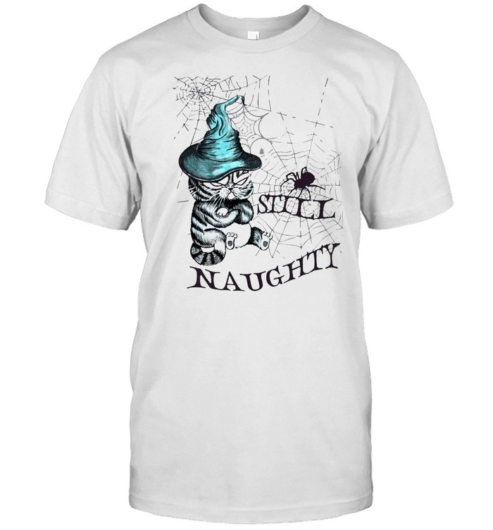 Cat Witch Still Naughty Halloween T-shirt Classic Men's T-shirt