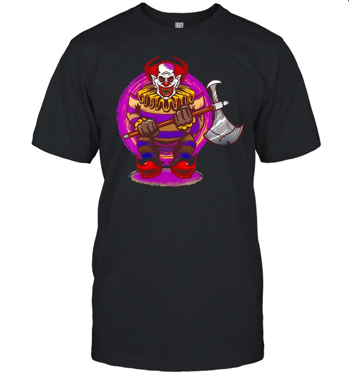 Halloween Horror Clown Mask Decoration Scary Costume T-Shirt