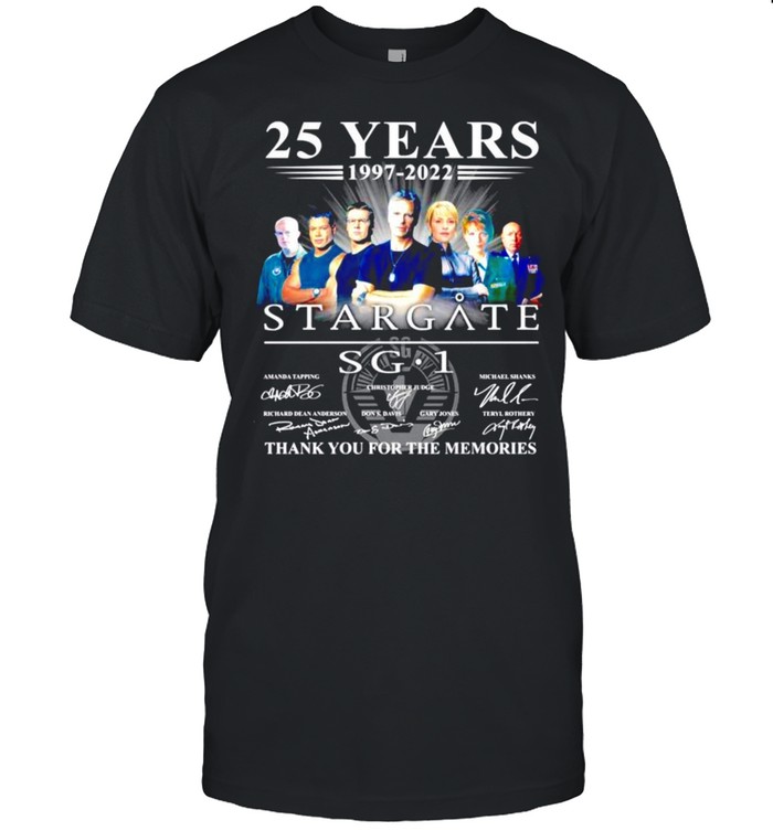 25 Years 1997-2022 Stargate Sg1 Signatures T-Shirt